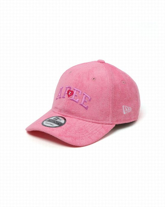 Pink Bape X New Era 9TWENTY logo Women's Caps | ZA-59402
