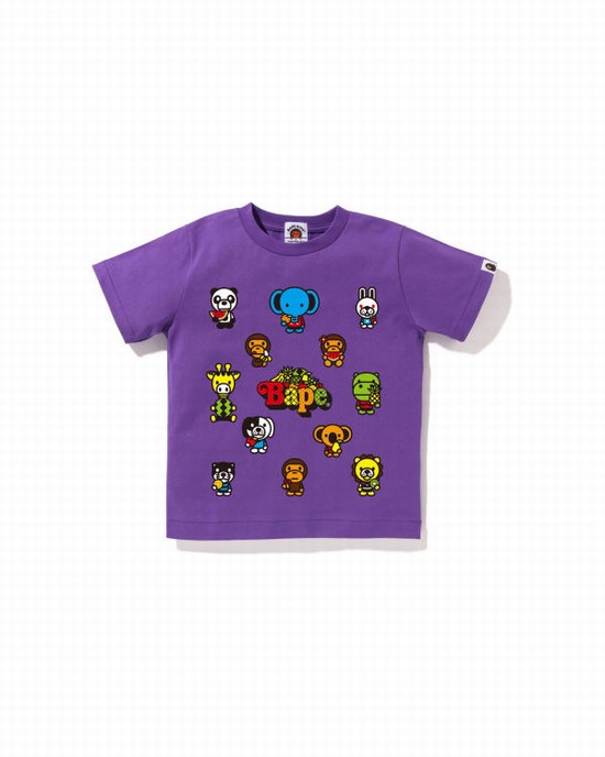 Purple Bape Milo Mixed Fruit #1 Kids' T Shirts | ZA-53147
