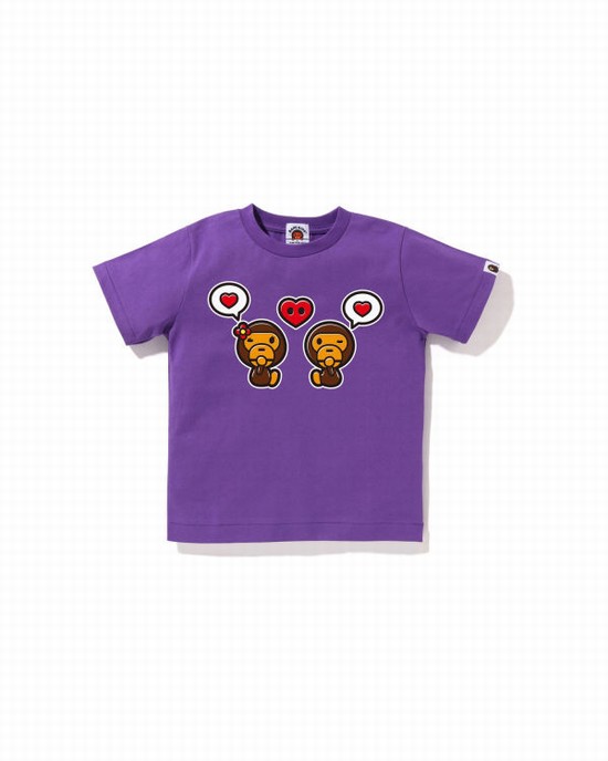 Purple Bape Milo Speech Balloon #1 Kids' T Shirts | ZA-92405