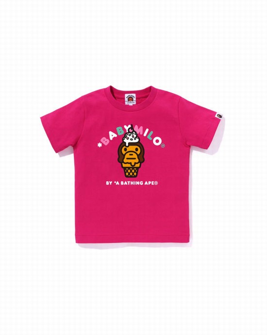 Rose Bape Milo ice cream Kids' T Shirts | ZA-37218