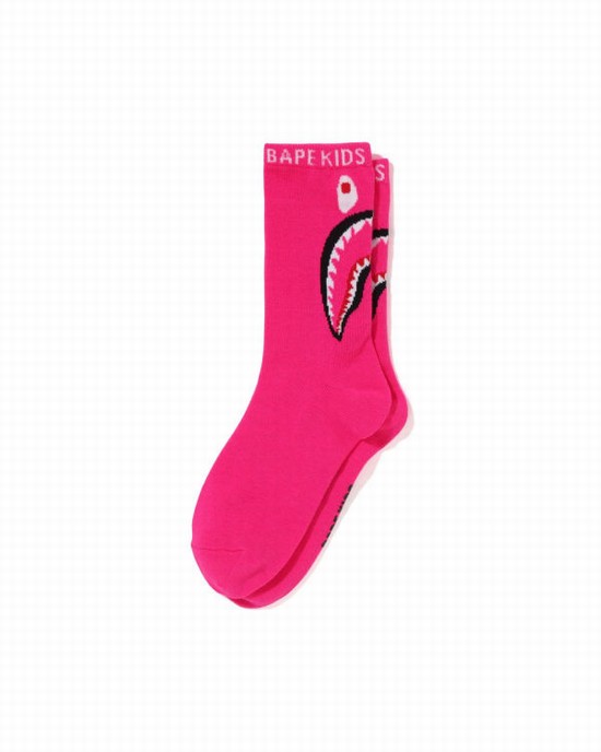 Rose Bape Shark Kids' Socks | ZA-12305
