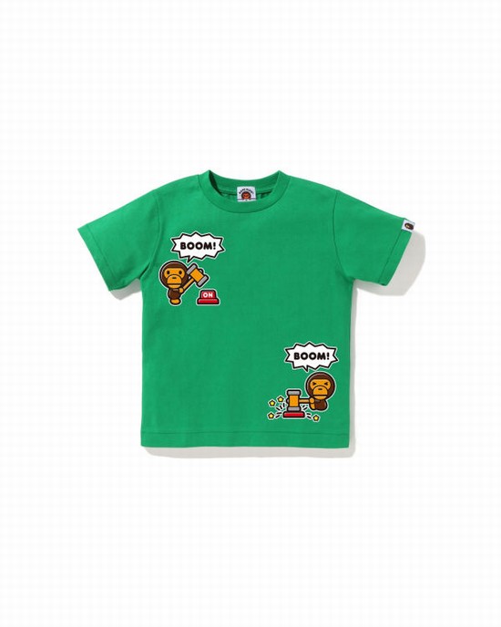Turquoise Bape Milo Speech Balloon #4 Kids' T Shirts | ZA-17843