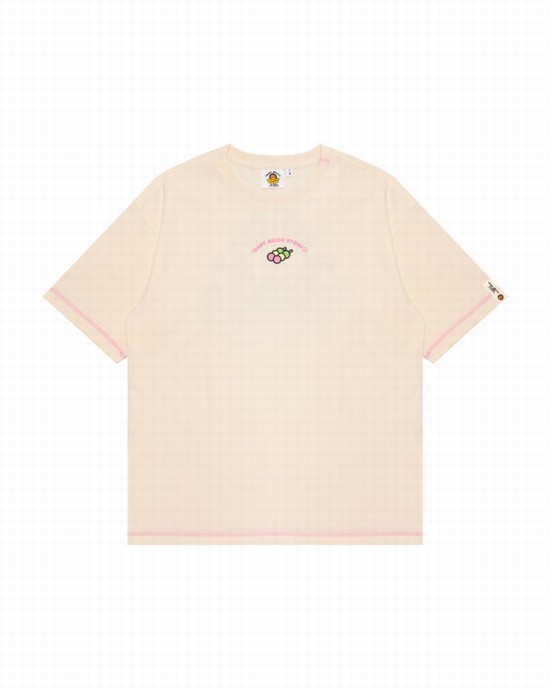White Bape Milo boxy fit Women's T Shirts | ZA-36405