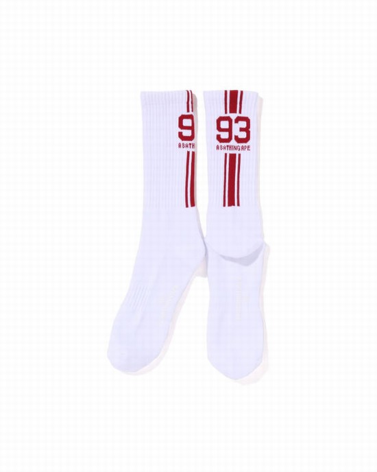 White Bape Sports Men's Socks | ZA-30895