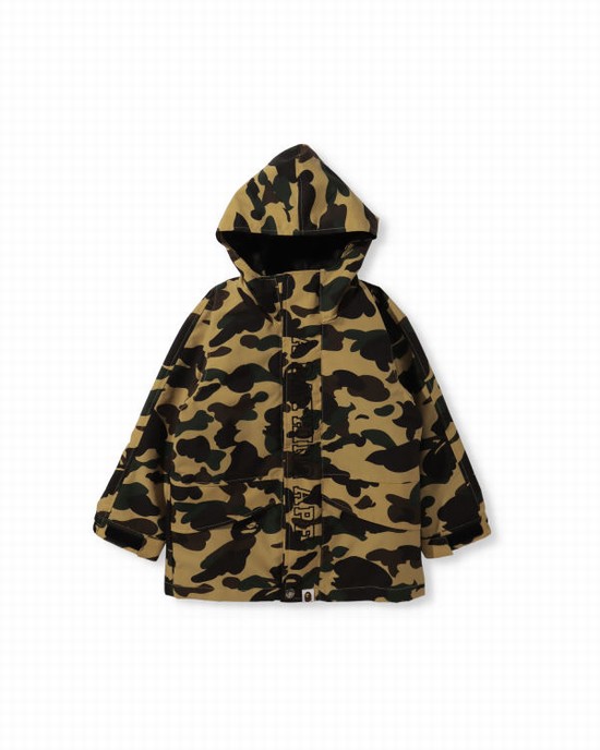 Yellow Bape 1st camo 4Way Kids' Jackets | ZA-96817