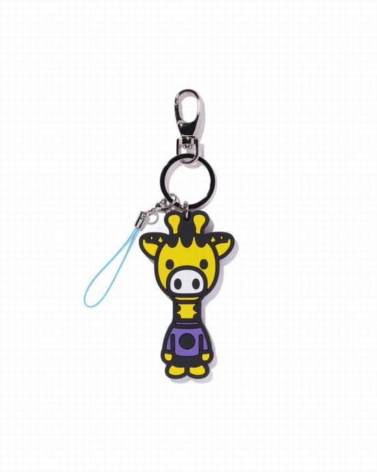 Yellow Bape Alli silicon Men's Key Rings | ZA-28951