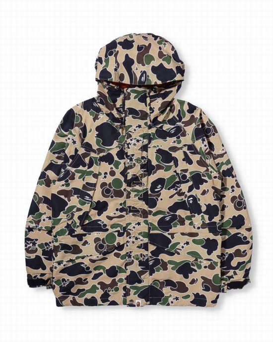 Yellow Bape STA Camo Snowboard Men's Jackets | ZA-72654